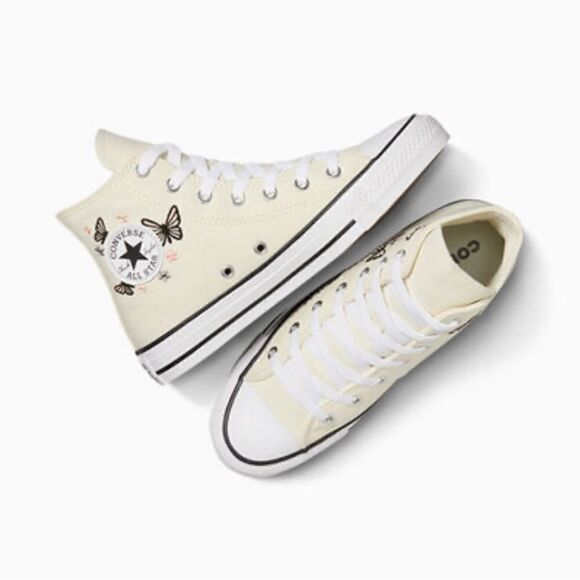 Women’s Converse Chuck Taylor All Star Butterflies Hightop Sneaker Shoes Size 8 - Picture 14 of 16